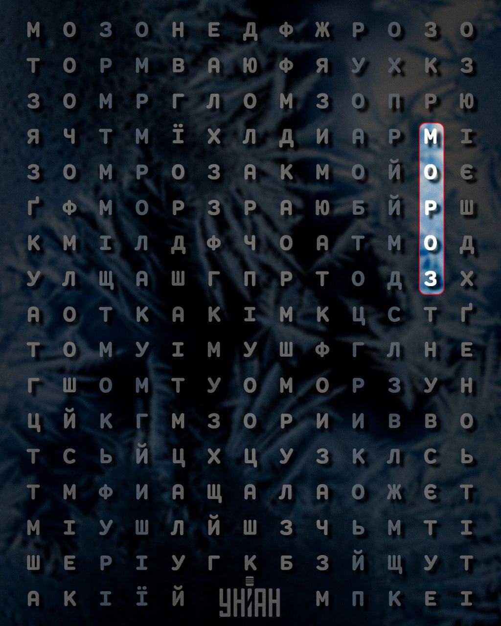 12-sekundni IQ test: poiskati morate besedo 'frost'